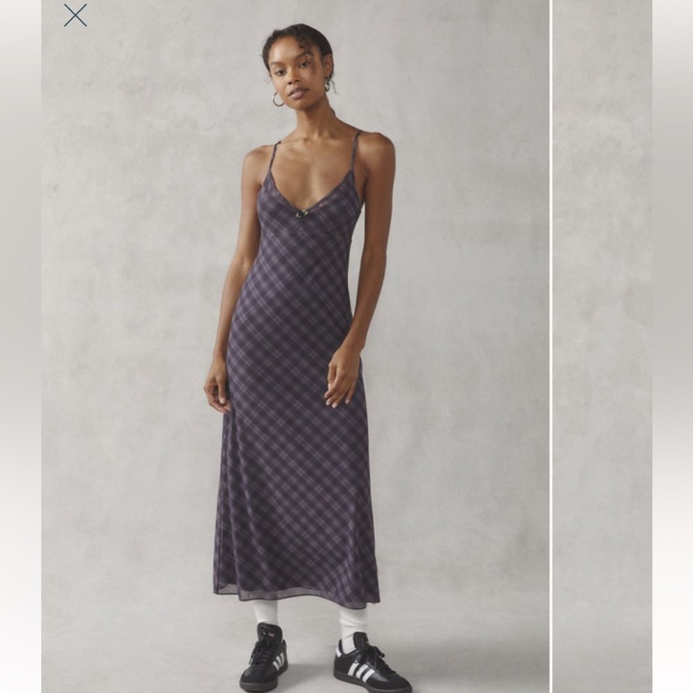 Kimchi Blue Printed Mesh Midi / Maxi Dress | Size M | Very 90s / Practical Magic